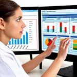 **Occupational Therapist Research Opportunities:** An occupational therapist confidently presenting research findings, surrounded by graphs and data visualizations. Emphasis on career advancement and skill development.